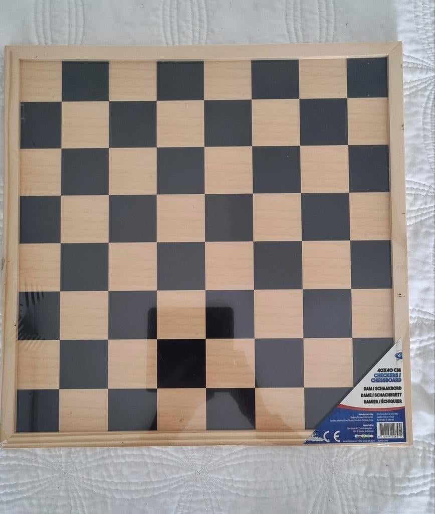 Schaakbord, dambord nieuw in verpakking.  40x40 cm, Ophalen of Verzenden