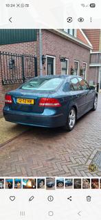Saab 9-3 2.0.Turbo.150 pk! 2007 tijdloos en netjes compleet, Beige, 4 cilinders, Blauw, Leder en Stof
