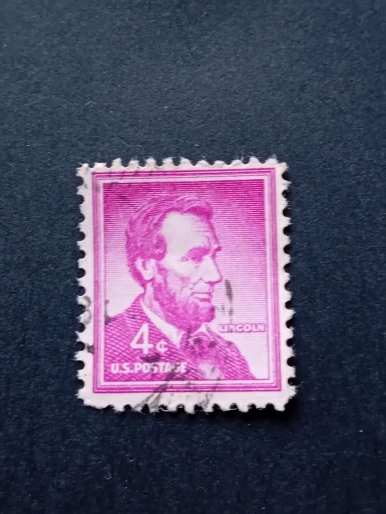 Amerikaanse postzegel Lincoln 4 cent, Ophalen of Verzenden