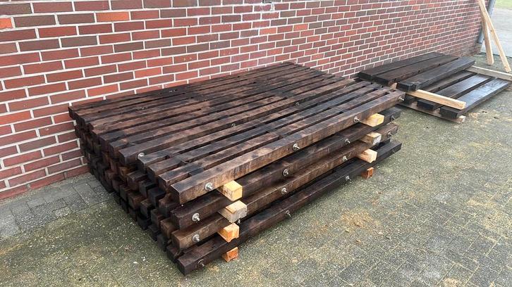 Hardhout balken bongossi azobé houten omheining afrastering, Tuin en Terras, Palen, Balken en Planken, Palen, 180 tot 250 cm, Hardhout