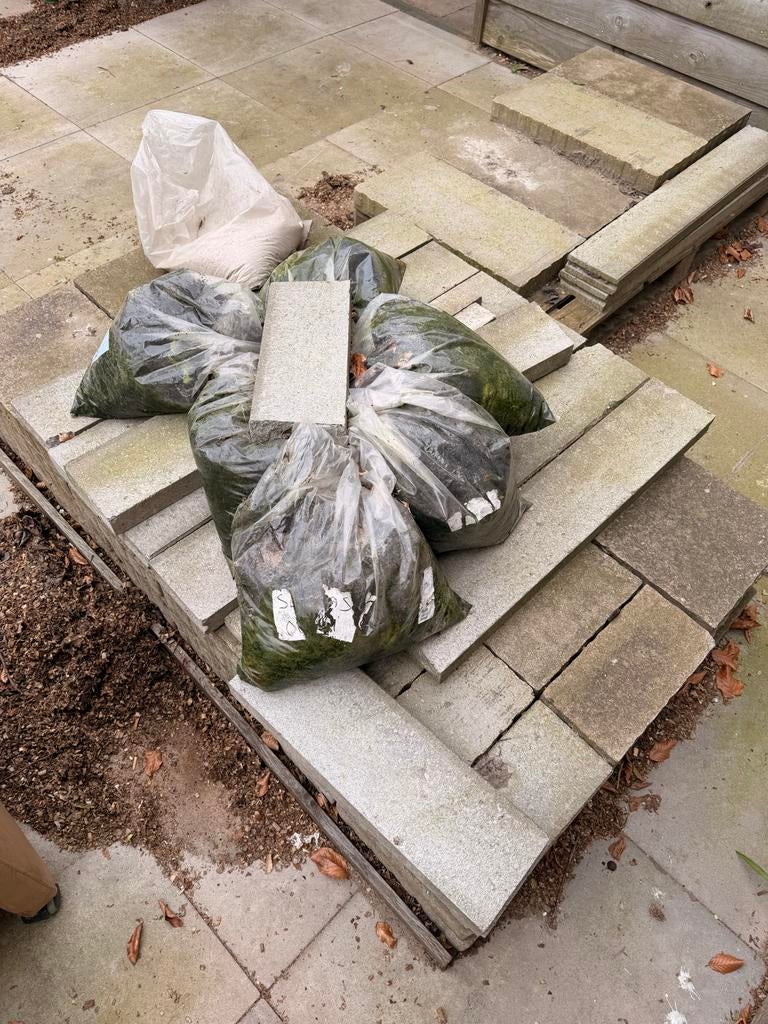 Tuintegels gratis af te halen, Ophalen, Gebruikt, 5 tot 10 m², Beton