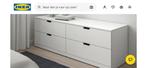 Nordli Ladenkast wit IKEA 160x47x54, Ophalen, Gebruikt, 150 tot 200 cm, 3 of 4 laden