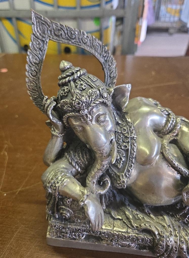 Metalen Ganesha beeld, Huis en Inrichting, Ophalen of Verzenden, Zo goed als nieuw, X, X