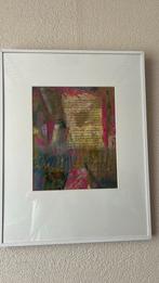 Abstract schilderij met tekst en textuur, Ophalen