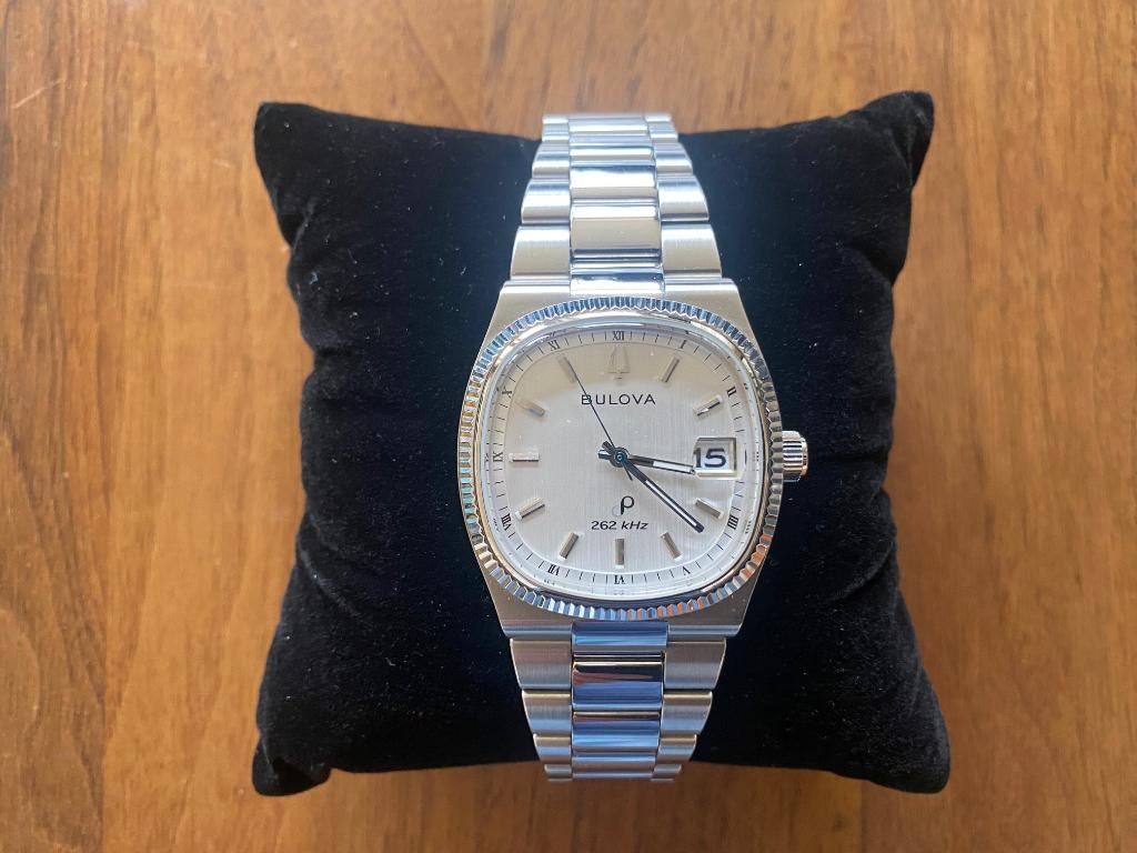 Bulova Super Seville horloge - als nieuw! Kastmaat = 38 mm., Overige merken, Staal, Staal, Polshorloge