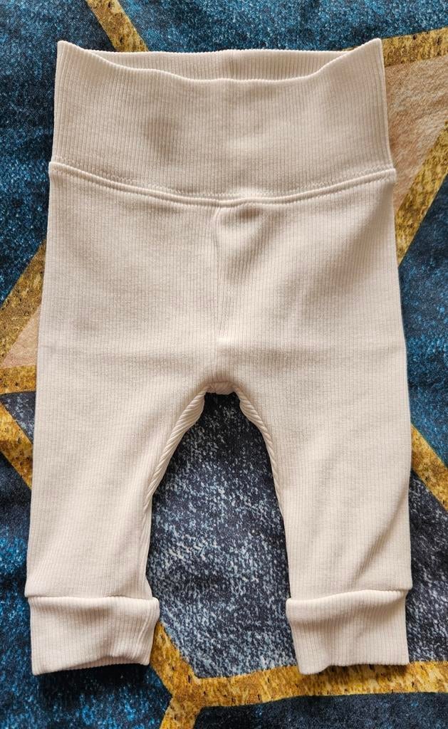 HEMA bamboo ribbroekje wit, maat 50, Broekje, Jongetje of Meisje, Ophalen of Verzenden, Zo goed als nieuw