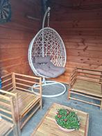 Witte hangstoel swing met kussen, Ophalen, Gebruikt, Wit, Overige materialen
