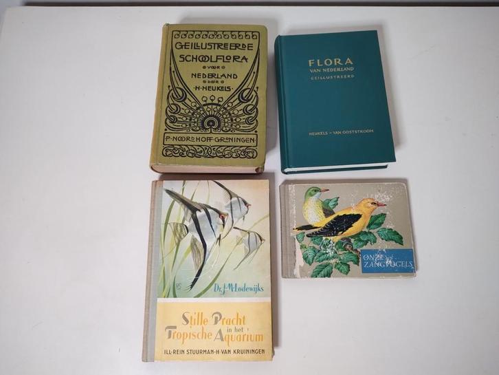 4 bijzondere oude vogelboeken, Boeken, Natuur, Gelezen, Bloemen, Planten en Bomen, Ophalen of Verzenden