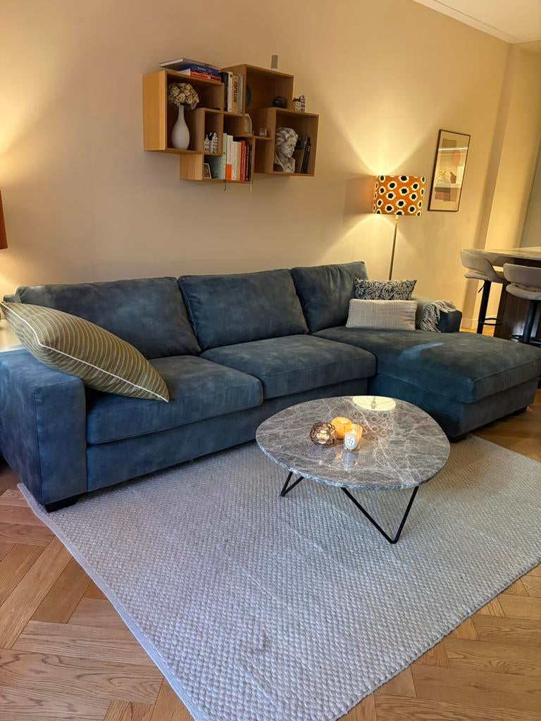 Loungebank – Urban Sofa (Model Merano), 320 cm, aqua vienna, Ophalen, Zo goed als nieuw, Stof