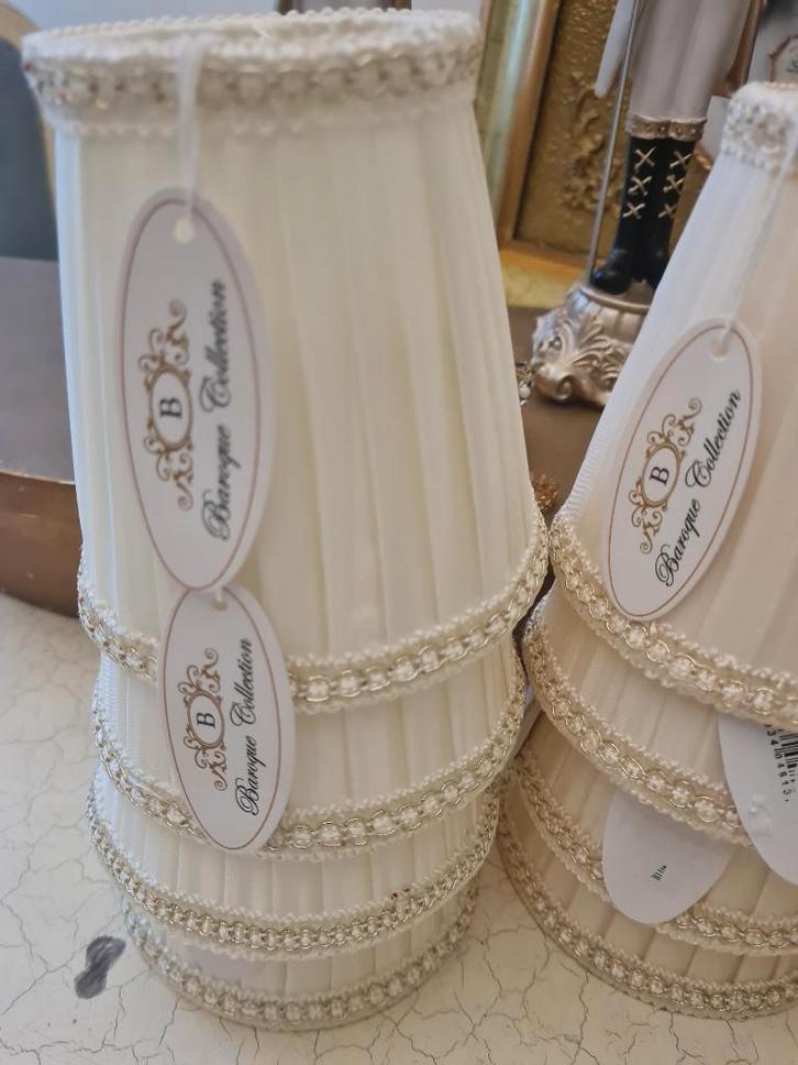 Nieuwe klem lampenkapjes merk Clayre & Eef p/st 15.95, Huis en Inrichting, Lampen | Lampenkappen, Nieuw, Minder dan 25 cm, Rechthoekig