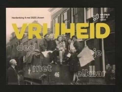 Assen Bevrijding Herdenking 4 Mei Canadezen., Ophalen of Verzenden, 1980 tot heden, Ongelopen, Drenthe