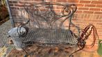 Sierlijk metalen tuinbankje - 112x52x104cm, Tuin en Terras, Ophalen, Gebruikt, Metaal