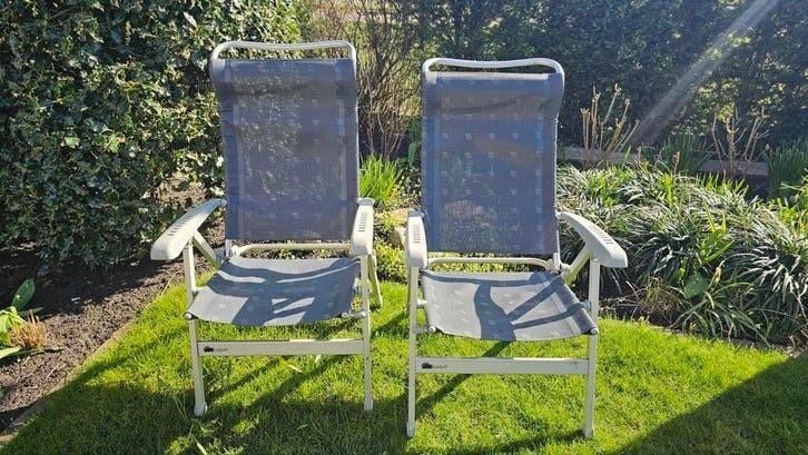 2 Dukdalf Campingstoelen - Comfortabel en Opvouwbaar, Caravans en Kamperen, Ophalen of Verzenden, Gebruikt, Campingstoel