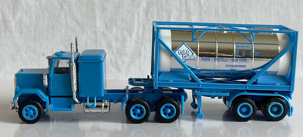 Herpa: GMC "Eurotainer Paris New York"  Exclusive Serie US, Ophalen of Verzenden, Zo goed als nieuw, Bus of Vrachtwagen, Herpa