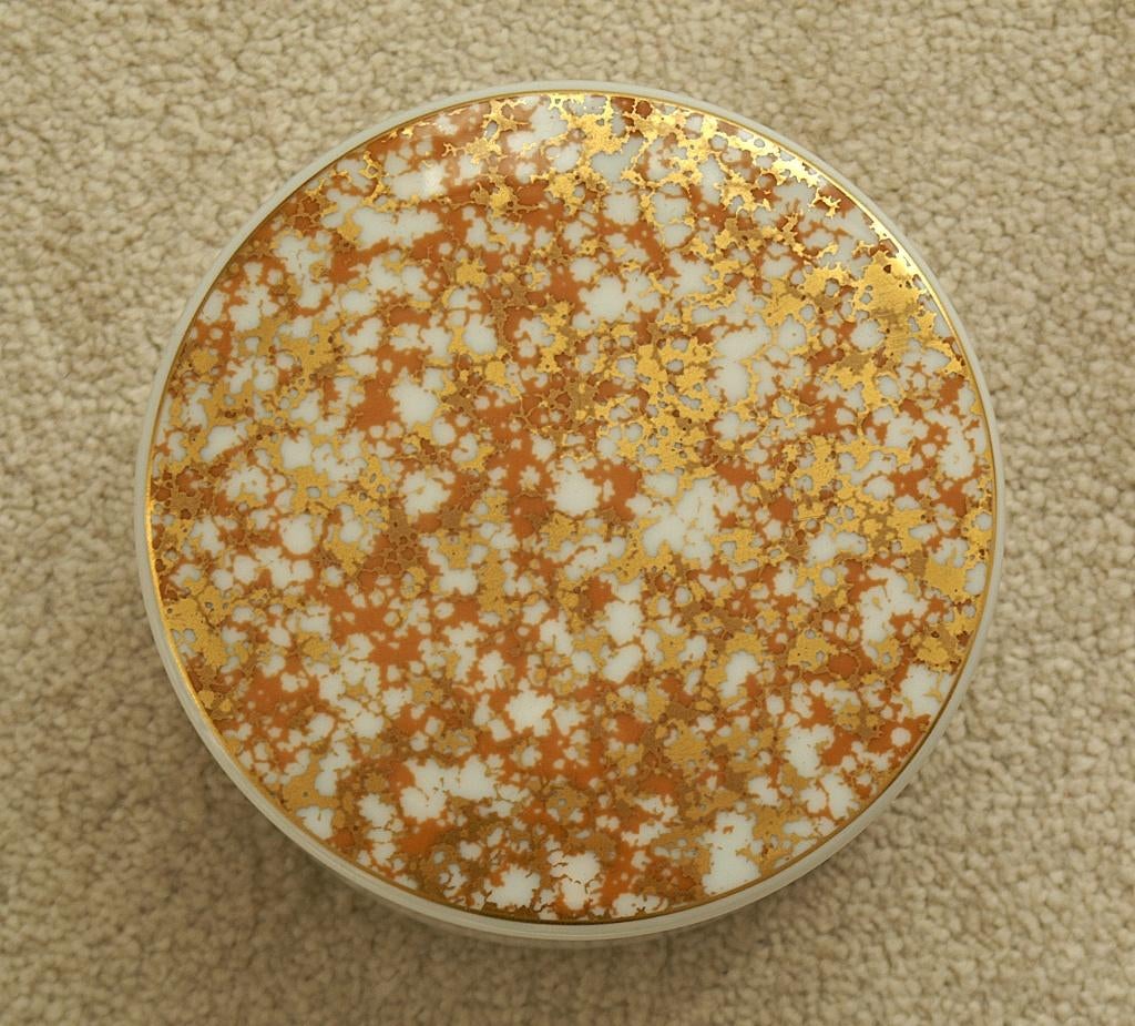 Rond stenen bakje met deksel, Huis en Inrichting, Meerkleurig, Ophalen of Verzenden, Zo goed als nieuw, Modern