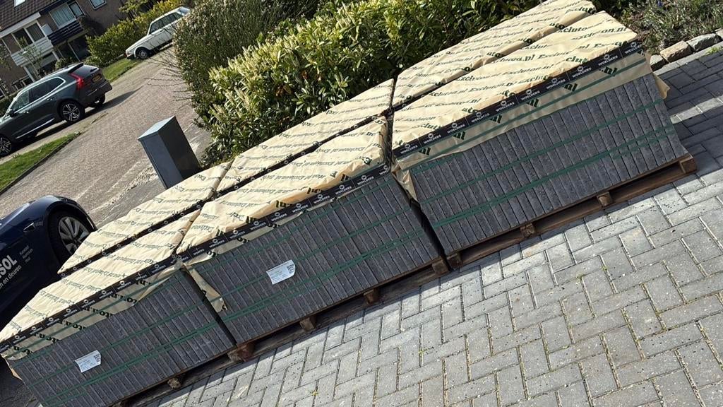 30m2 Nieuwe Lichtgrijze Beton Tuintegels 60x60, Ophalen, Nieuw, 10 m² of meer, Beton