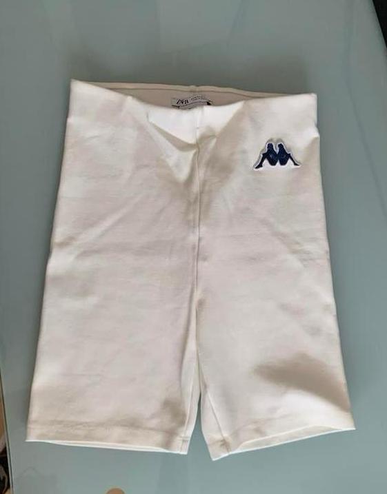 Witte Kappa x Zara sportbroekje maat M, Maat 38/40 (M), Kort, Wit, Ophalen of Verzenden