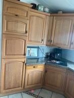 Massief eiken keuken, Ophalen, Bruin, Hoekkeuken, Graniet of Steen