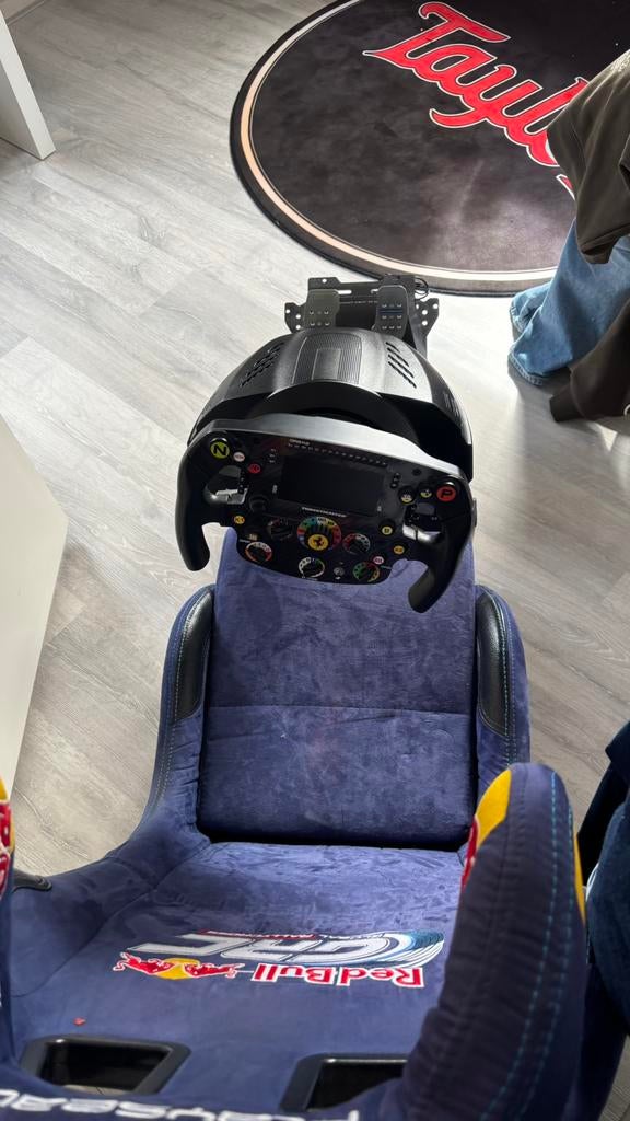 Race simulator met stoel en 2 sturen, Ophalen, Gebruikt, 1 speler, Racen en Vliegen