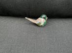 Nieuw Murano glas vogel of mus beeldje groen beige, Ophalen