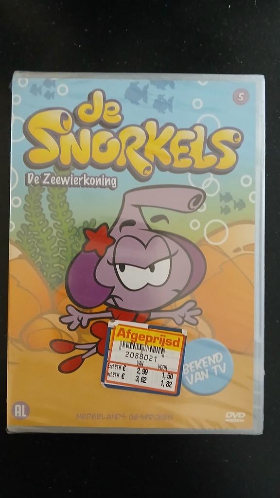 De Snorkels - De Zeewierkoning DVD, Alle leeftijden, Ophalen of Verzenden, Zo goed als nieuw