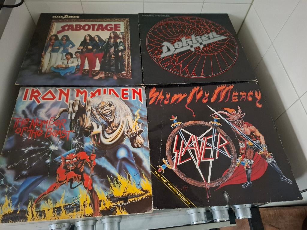 Lege lp hoezen metal/rock., Cd's en Dvd's, Ophalen of Verzenden, 1980 - 1989, Gebruikt
