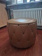 Vintage poef / naaimand, Ophalen, Minder dan 50 cm, Gebruikt, Rond