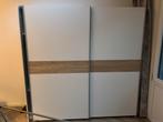 Witte kledingkast met schuifdeuren, Huis en Inrichting, Kasten | Kledingkasten, Ophalen, Gebruikt, 200 cm of meer, Met deur(en)