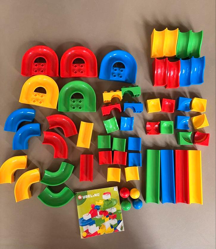 Hubelino knikkerbaan set - Grote set met veel onderdelen, Kinderen en Baby's, Speelgoed | Bouwstenen, Gebruikt, Overige merken