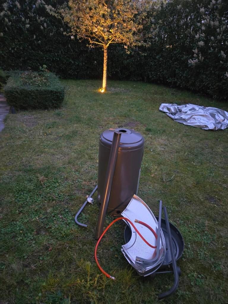 Terrasverwarmer Sunred 14000W met gasdrukregelaar en slang, Tuin en Terras, Ophalen