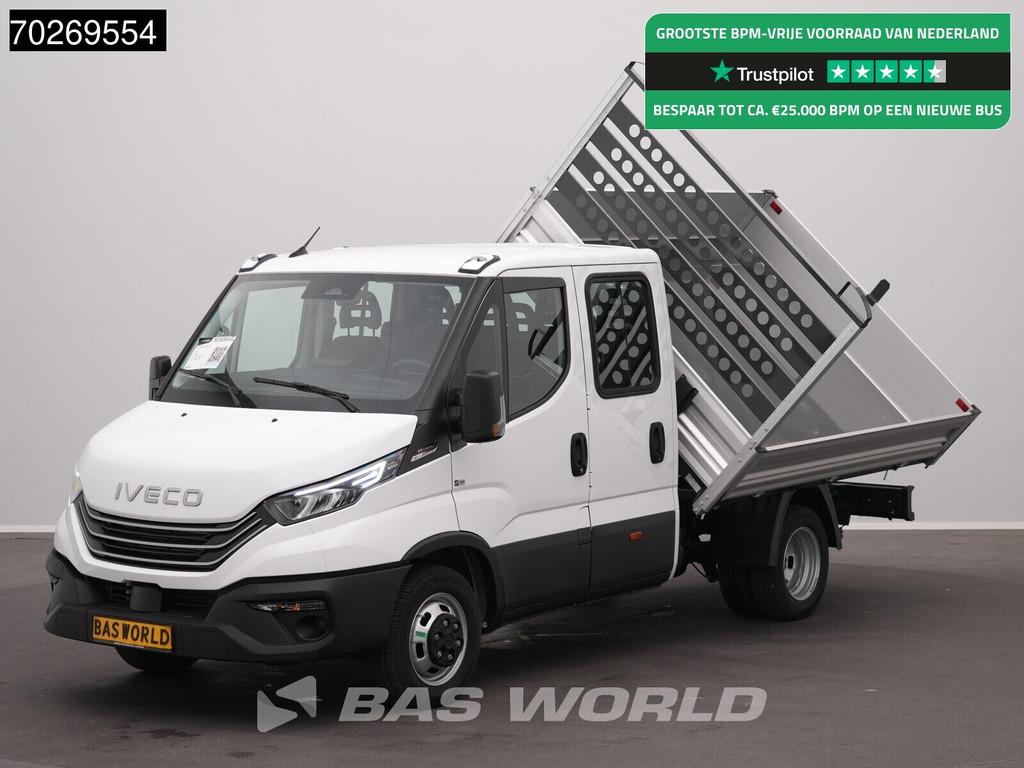 Iveco Daily 35C21 BPM VRIJ! 3 zijdige Kipper Dubbel Cabine 2, Auto's, Bestelauto's, Automaat, Stof, 4 cilinders, Iveco