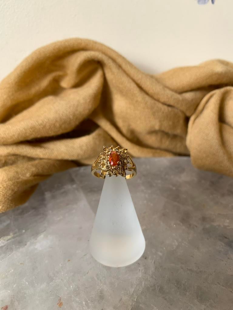 Saffier geel edeopaal geluk vreugde welvaart uniek magie, Sieraden, Tassen en Uiterlijk, Ringen, Geel, Nieuw, Ophalen of Verzenden