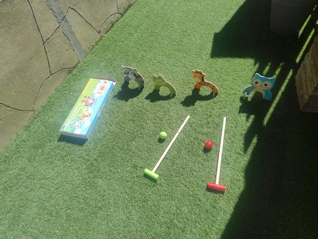 Houten Dieren Croquet Set - Leuk voor Buiten Spelen!, Ophalen of Verzenden, Zo goed als nieuw, Jongen of Meisje
