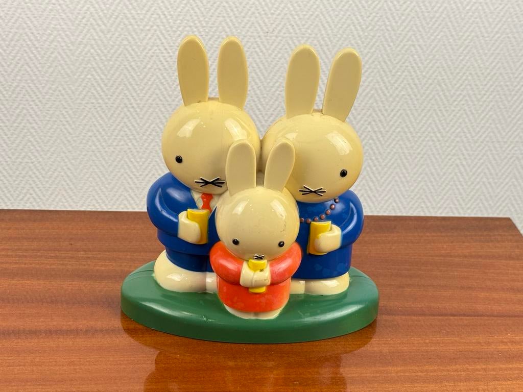 Miffy Nijntje spaarpot familie - Vintage, Ophalen of Verzenden, Zo goed als nieuw, Kunststof, Strip- of Tekenfilmfiguur