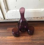 Vaasje met waxinelichthouder, Gebruikt, Overige kleuren, Ophalen of Verzenden, Glas