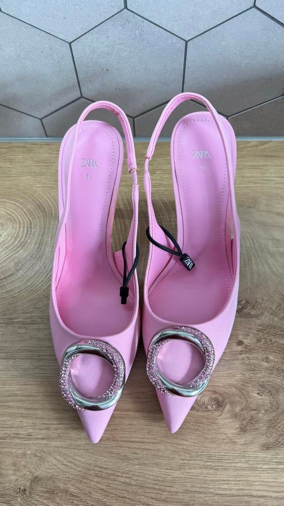 Zara roze slingback hakken - maat 38, Ophalen of Verzenden, Nieuw, Roze, Pumps