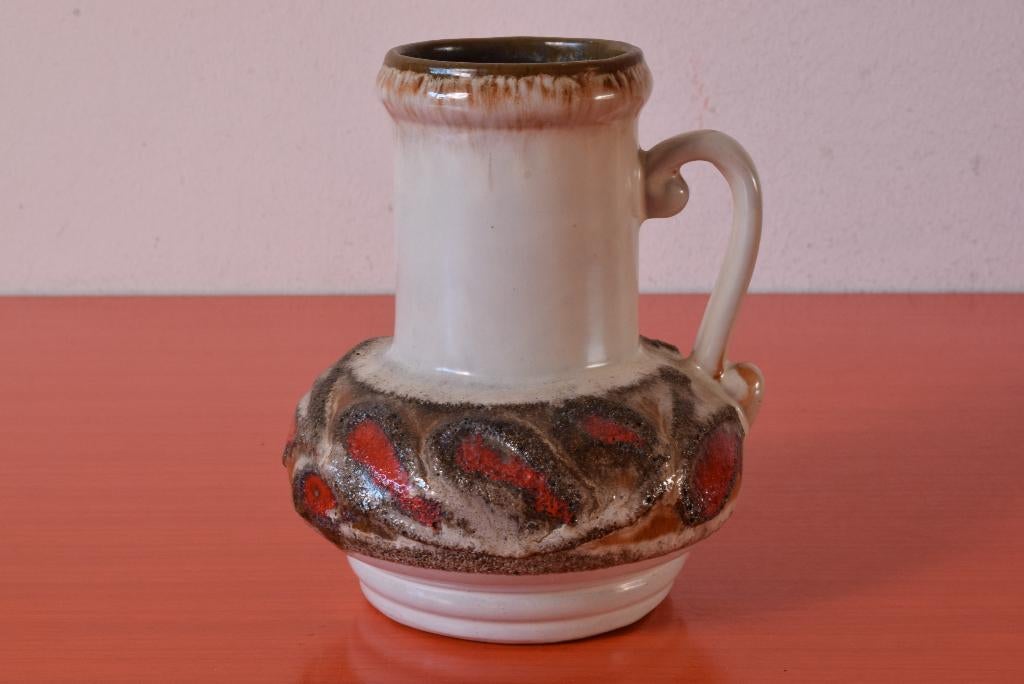 Retro vintage West-Germany (GDR) Strehla fat lava vaas, Antiek en Kunst, Ophalen of Verzenden