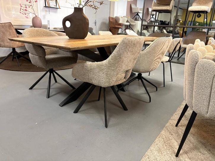 6x stoel beige - beige eetkamerstoel - stoelen beige #2, Huis en Inrichting, Stoelen, Nieuw, Vijf, Zes of meer stoelen, Stof, Overige kleuren