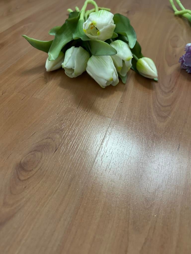 Witte kunst  tulpen zeer mooi 7 x, Ophalen of Verzenden, Zo goed als nieuw