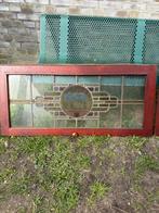 Glas in lood  “Onder de Boompjes” oud winkel bovenlicht, Ophalen, Gebruikt, Glas in lood, Minder dan 80 cm