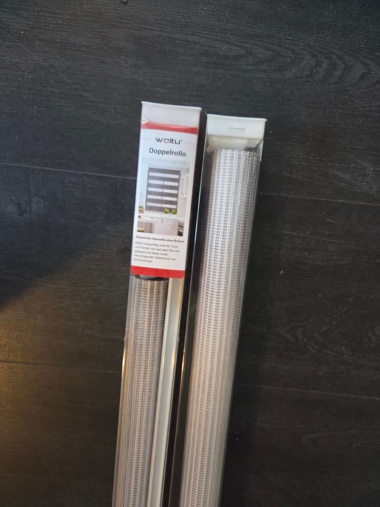 Mooie duorolgordijnen  grijs, Nieuw, 150 tot 200 cm, 50 tot 100 cm, Ophalen of Verzenden