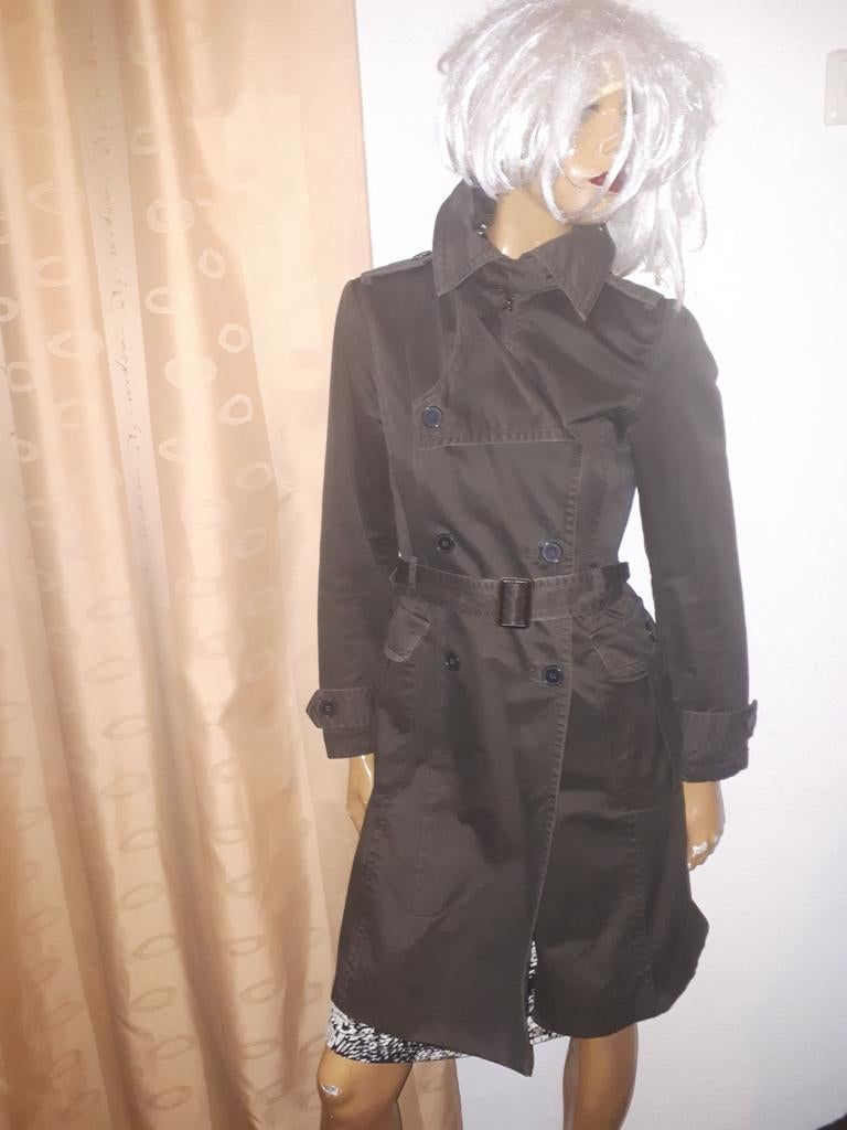 Donkerbruine trenchcoat van zara maat M, Kleding | Dames, Maat 38/40 (M), Bruin, Zara, Ophalen of Verzenden