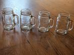 4 stevige glazen bekers voor ijskoud drinken, Glas of Glazen, Gebruikt, Ophalen of Verzenden, Glas