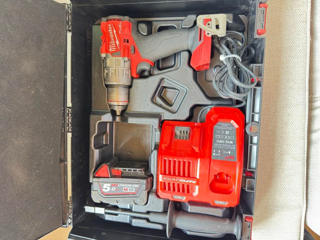 Milwaukee M18 FPD3 Klopboormachine met Accu en Lader, 600 watt of meer, Ophalen of Verzenden, Klopboormechanisme, Zo goed als nieuw