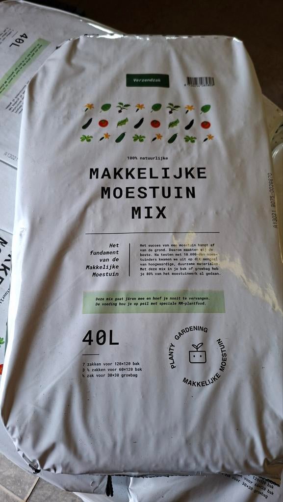 Makkelijke Moestuin MIX 40L, Tuin en Terras, Aarde en Mest, Potgrond, Ophalen