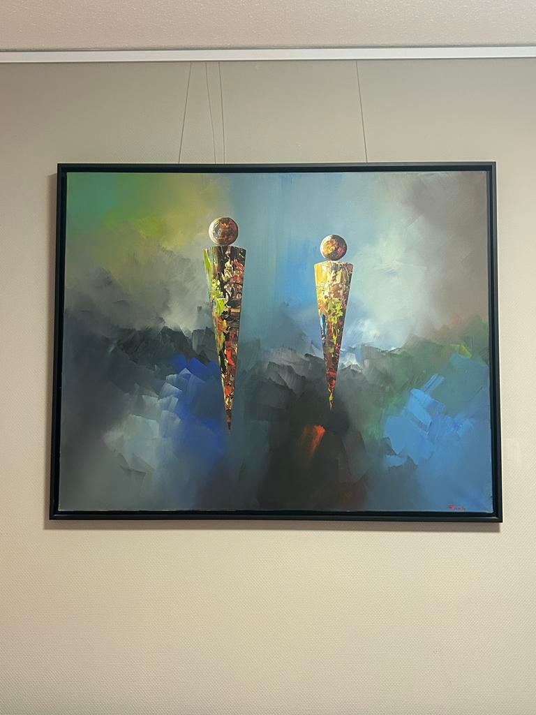 Schilderij van Gena Genadyj - Abstracte Figuren, Ophalen