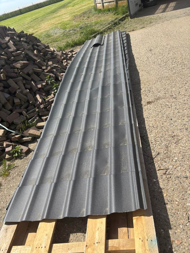 Dakpan profiel platen, Zwart, Nieuw, 15 m² of meer, Ophalen