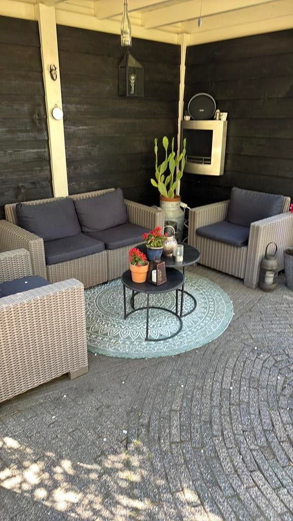 Loungeset met 2 stoelen, Ophalen of Verzenden, Zo goed als nieuw, Kunststof