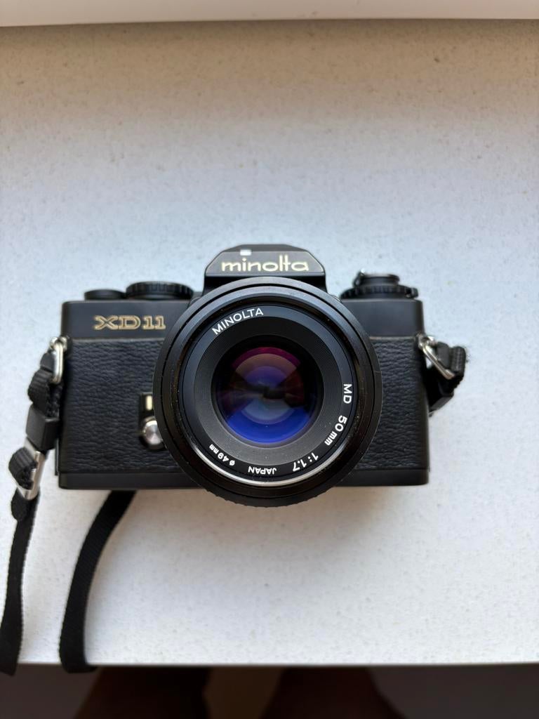 Minolta XD-11 (zonder lens), Ophalen of Verzenden, Zo goed als nieuw, Spiegelreflex, Minolta