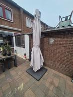 Grote parasol 4x3 meter met voet, Tuin en Terras, Parasols, Ophalen, Gebruikt, Zweefparasol